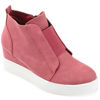 Picture of Journee Collection Womens Clara Wide Width Round Toe Inside Zip Wedge Sneakers Pink 9.5 Wide Womens US - Size: 9.5 Wide
