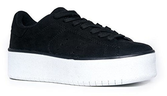 Picture of J. Adams Hero Platform Sneakers for Women - Casual Lace Up Fashion Tennis Shoes - Size: 7.5