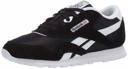 Picture of Reebok Boy's Classic Nylon Sneaker, Black/White, 5.5 Big Kid - Size: 5.5 Big Kid
