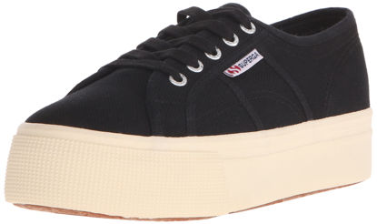 Picture of Superga womens 2790 Acotw Platform Fashion Sneaker, Black, 9.5 US - Size: 9.5
