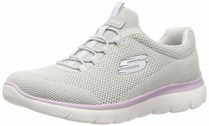Picture of Skechers Women's Athleisure Sneaker, Light Grey/Lavendar,9 M US - Size: 9
