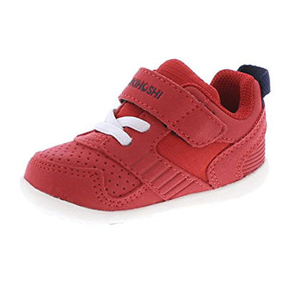 Picture of TSUKIHOSHI 2510 Racer Strap-Closure Machine-Washable Child Sneaker Shoe with Wide Toe Box and Slip-Resistant, Non-Marking Outsole - Red/Navy, 7.5 Toddler (1-4 Years) - Size: 7.5 Toddler