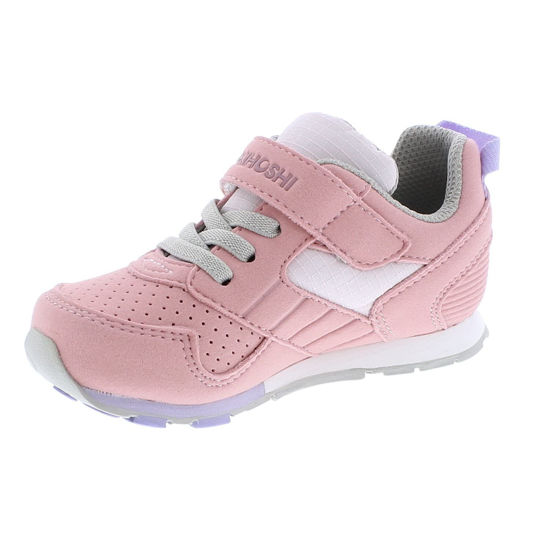 Picture of TSUKIHOSHI 2510 Racer Strap-Closure Machine-Washable Child Sneaker Shoe with Wide Toe Box and Slip-Resistant, Non-Marking Outsole - Rose/Pink, 11.5 Little Kid (4-8 Years) - Size: 11.5 Little Kid