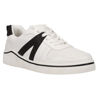 Picture of MIA Alta Lace Up Vegan-Leather Sneakers for Women, Casual Fashion Athletic Shoes, White/Black, Size 6.5 - Size: 6.5