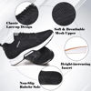 Picture of Recyphi Men's Invisible Height Increasing Elevator Shoes Lightweight Sport Shoes Height Lifting Fashion Sneakers 2.4'' Taller, Black - Size: 8