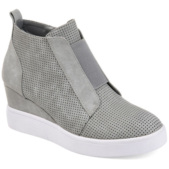 Picture of Journee Collection Womens Clara Sneaker Wedge Grey, 12 Womens US - Size: 12