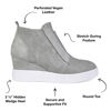 Picture of Journee Collection Womens Clara Sneaker Wedge Grey, 12 Womens US - Size: 12