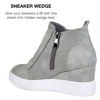 Picture of Journee Collection Womens Clara Sneaker Wedge Grey, 12 Womens US - Size: 12