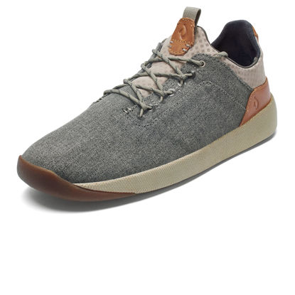 Picture of OLUKAI Nanea Li Men's Sneaker Shoes, Weather-Resistant & Breathable Canvas, Comfort Fit & Wet Grip Rubber Soles, Banyan/Mineral, 7 - Size: 7
