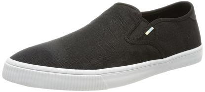 Picture of TOMS Men's Baja Slip-On Sneaker Black Heritage Canvas 8 M - Size: 8