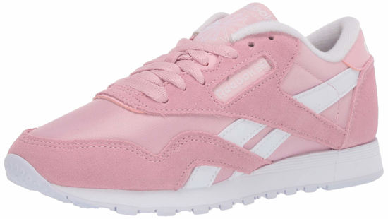 Picture of Reebok Women's Nylon Sneaker, Classic Pink/White/White, 5 - Size: 5