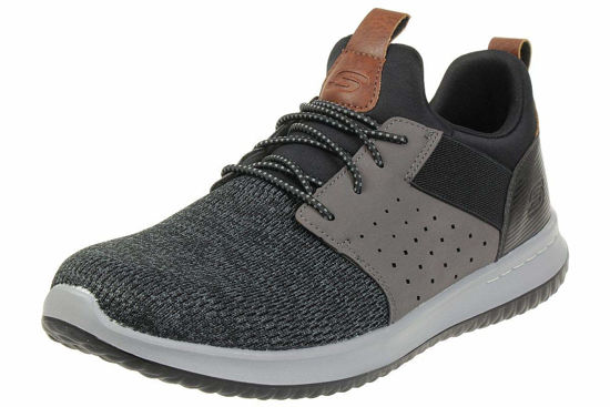 Picture of Skechers Men's Classic Fit-Delson-Camden Sneaker, Black/Grey, 10 - Size: 10