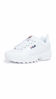 Picture of Fila Men's Disruptor II No-Sew Sneakers White/Navy/Red 11 - Size: 11