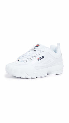 Picture of Fila Men's Disruptor II No-Sew Sneakers White/Navy/Red 11 - Size: 11