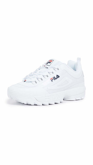 Picture of Fila Men's Disruptor II No-Sew Sneakers White/Navy/Red 11 - Size: 11