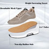 Picture of Recyphi Men's Invisible Height Increasing Elevator Shoes Lightweight Sport Shoes Height Boosting Fashion Sneakers 2.4'' Taller, Khaki, 6 - Size: 6