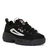 Picture of Fila Men's Strada Disruptor fashion sneakers, Black/White/Vin Red, 12 US - Size: 12
