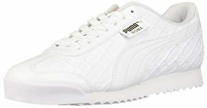Picture of PUMA Women's Roma Basic Sneaker, White Team Gold, 10 M US - Size: 10