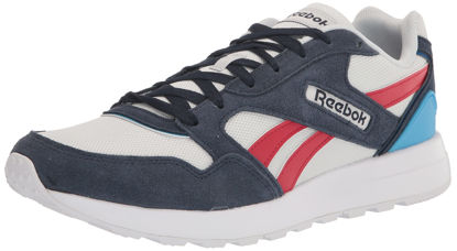 Picture of Reebok Unisex GL1000 Sneaker, Cold Grey/Vector Navy/Radiant Aqua, 13 US Men - Size: 14.5 Women/13 Men