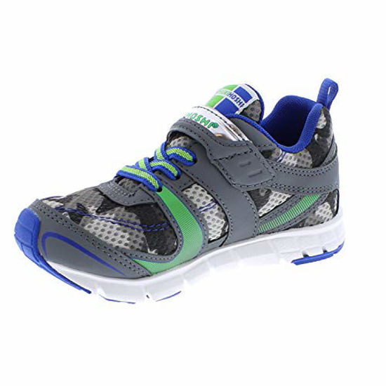 Picture of TSUKIHOSHI 3580 Velocity Strap-Closure Machine-Washable Child Sneaker Shoe with Wide Toe Box and Slip-Resistant, Non-Marking Outsole - Gray/Camo, 10 Toddler (1-4 Years) - Size: 10 Toddler