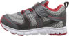 Picture of TSUKIHOSHI 3580 Velocity Strap-Closure Machine-Washable Child Sneaker Shoe with Wide Toe Box and Slip-Resistant, Non-Marking Outsole - Graphite/Red, 12 Little Kid (4-8 Years) - Size: 12 Little Kid