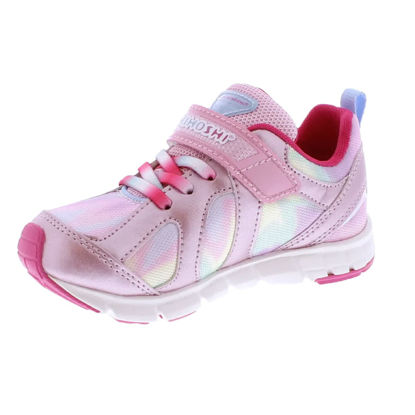 Picture of TSUKIHOSHI 3584 Rainbow Strap-Closure Machine-Washable Shoes for Boys and Girls with Wide Toe Box and Slip-Resistant, Non-Marking Outsole - Rose/Pink, 11.5 Little Kid (4-8 Years) - Size: 11.5 Little Kid