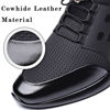 Picture of Recyphi Men's Invisible Height Increasing Elevator Leather Shoes Mesh Slip On Fashion Sneakers Hidden Heel Trainers 2.36 Inches Taller, 2.36'' Taller-black, 10.5 - Size: 10.5