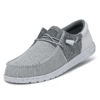 Picture of Hey Dude Men's Wally Tri Stone White Size 9| Men's Loafers | Men's Slip On Shoes | Comfortable & Light-Weight - Size: 9