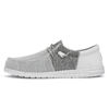 Picture of Hey Dude Men's Wally Tri Stone White Size 9| Men's Loafers | Men's Slip On Shoes | Comfortable & Light-Weight - Size: 9