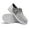 Picture of Hey Dude Men's Wally Tri Stone White Size 9| Men's Loafers | Men's Slip On Shoes | Comfortable & Light-Weight - Size: 9