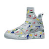 Picture of Soulsfeng Gray High Top Sneakers for Men 7 Fashion Skateboard Shoe Breathable Mesh Colorful Spray Stylish Basketball Walking Shoes - Size: 7