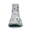 Picture of Soulsfeng Gray High Top Sneakers for Men 7 Fashion Skateboard Shoe Breathable Mesh Colorful Spray Stylish Basketball Walking Shoes - Size: 7