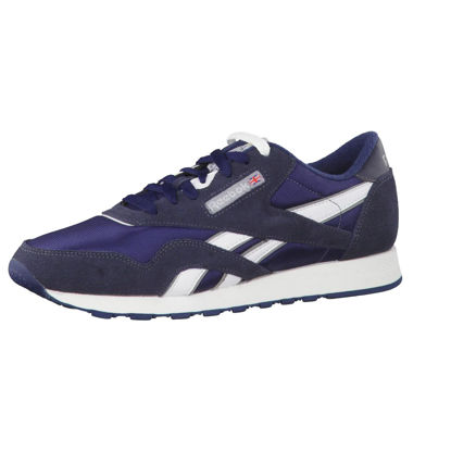 Picture of Reebok Men's Classic-Nylon Sneaker, team navy/platinum, 5.5 - Size: 5.5