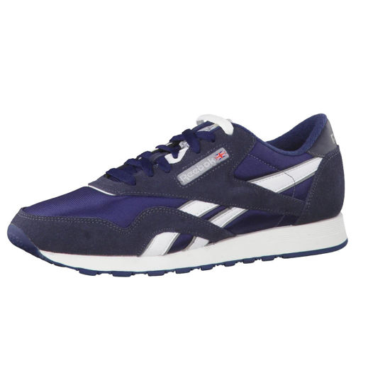 Picture of Reebok Men's Classic-Nylon Sneaker, team navy/platinum, 5.5 - Size: 5.5