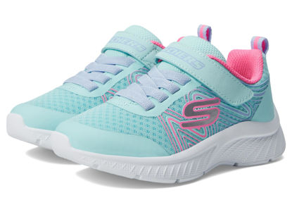 Picture of Skechers Microspec Plus-Swirl Sweet Sneaker, Aqua/Pink, 13.5 US Unisex Little Kid - Size: 13.5 Little Kid
