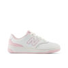 Picture of New Balance BB80 V1 Lace-Up Sneaker, White/Mid Century Pink, 5.5 US Unisex Big Kid - Size: 5.5 Big Kid