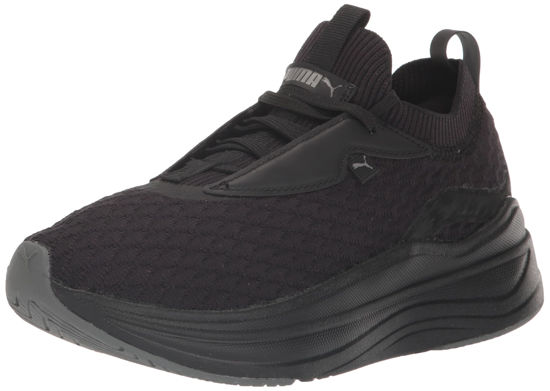 Picture of PUMA Women's SOFTRIDE STAKD PREMIUM Sneaker, PUMA Black-Cool Dark Gray, 10 - Size: 10