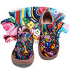 Picture of Women's Art Painted Travel Shoes Slip On Casual Leather Loafers Lightweight Comfort Fashion Sneaker - Size: 11
