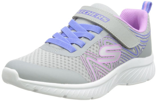 Picture of Skechers Microspec Plus-Swirl Sweet Sneaker, Gray/Multi, 1 US Unisex Little Kid - Size: 1 Little Kid
