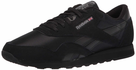 Picture of Reebok men's Classic Nylon Sneaker, Black/Pure Grey, 14 US - Size: 14