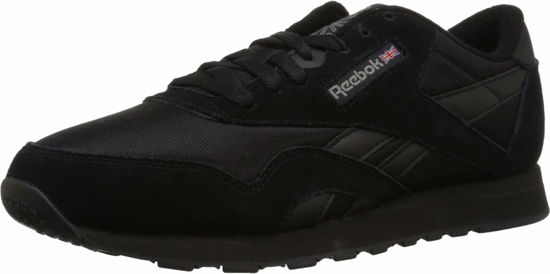 Picture of Reebok Men's Classic Nylon Sneaker, Black/Black/Carbon, 12 - Size: 12