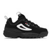 Picture of Fila Men's Strada Disruptor fashion sneakers, Black/White/Vin Red, 9 US - Size: 9