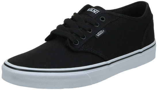 Picture of Vans Men's Atwood Trainers Low-Top Sneakers, Black Canvas Black White, 15 AU - Size: 15