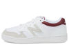 Picture of New Balance Unisex-Adult BB480 V1 Sneaker, White/Classic Crimson, 7.5 - Size: 9 Wide Women/7.5 Men