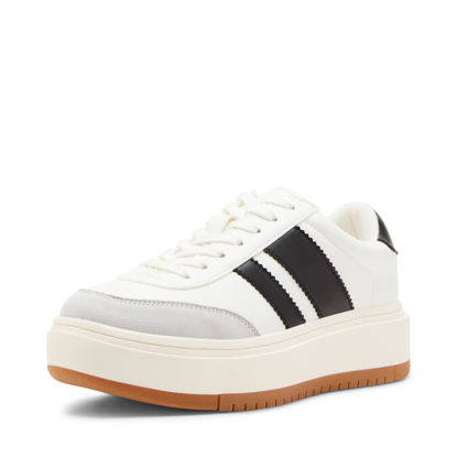 Picture of Madden Girl Women's Navida Sneaker, White/Black, 6.5 - Size: 6.5