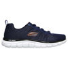 Picture of Skechers mens Skechers Men's Track Moulton Oxford, Navy/Orange, 9.5 US - Size: 9.5