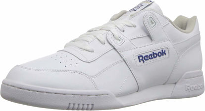 Picture of Reebok Men's Workout Plus Sneaker, White/Royal, 3.5 M US - Size: 3.5