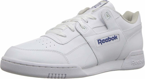 Picture of Reebok Men's Workout Plus Sneaker, White/Royal, 3.5 M US - Size: 3.5