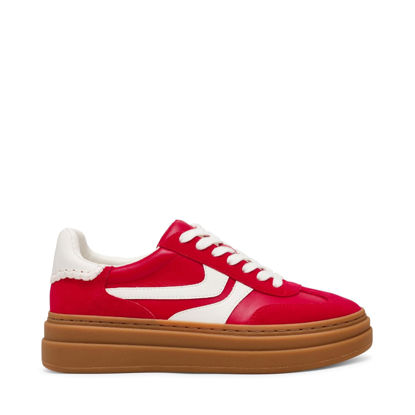 Picture of Steve Madden Women's Dodge Sneaker, Red Multi, 9.5 - Size: 9.5