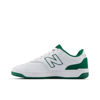 Picture of New Balance BB80 V1 Lace-Up Sneaker, White/Classic Pine, 4 US Unisex Big Kid - Size: 4 Big Kid